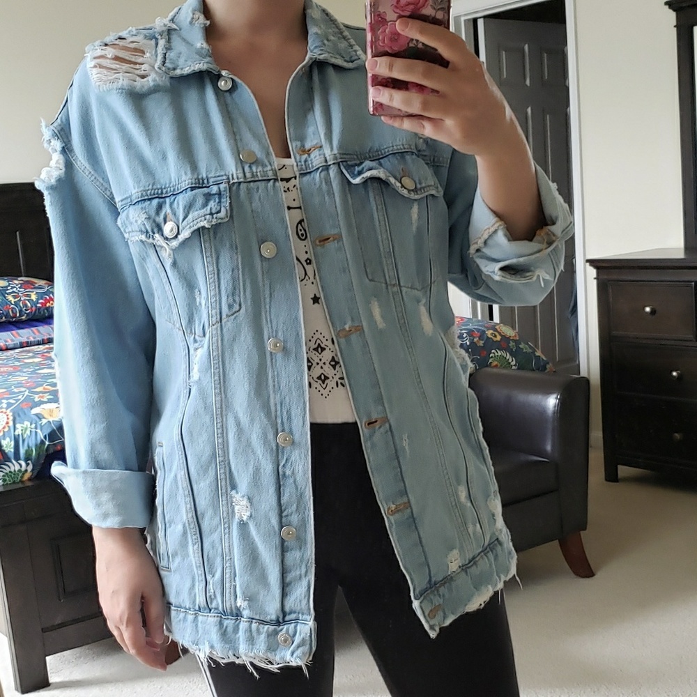 Bershka Vintage style Jean Jacket. (Size: S-M) - Picture 5 of 7